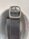Full Grain Belt made with brown leather, complete with solid antique brass full buckle.