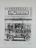 'Model A' Intaglio Dry Point print
