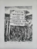 'Where will I go' Intaglio Dry Point print