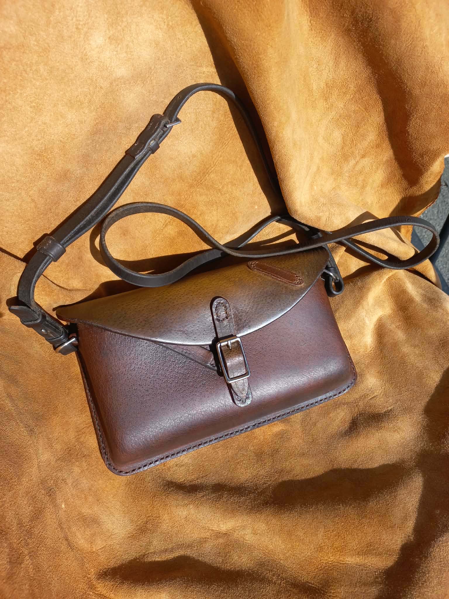 Shoulder Bag made from Repurposed Equestrian tack