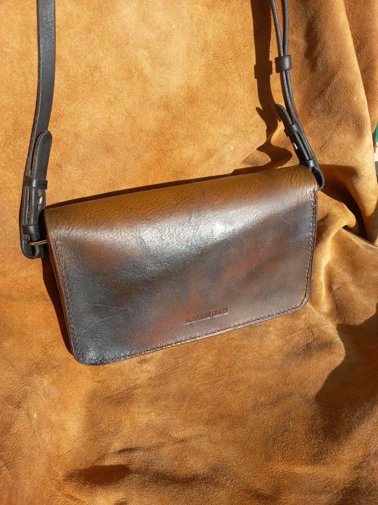 Shoulder Bag made from Repurposed Equestrian tack