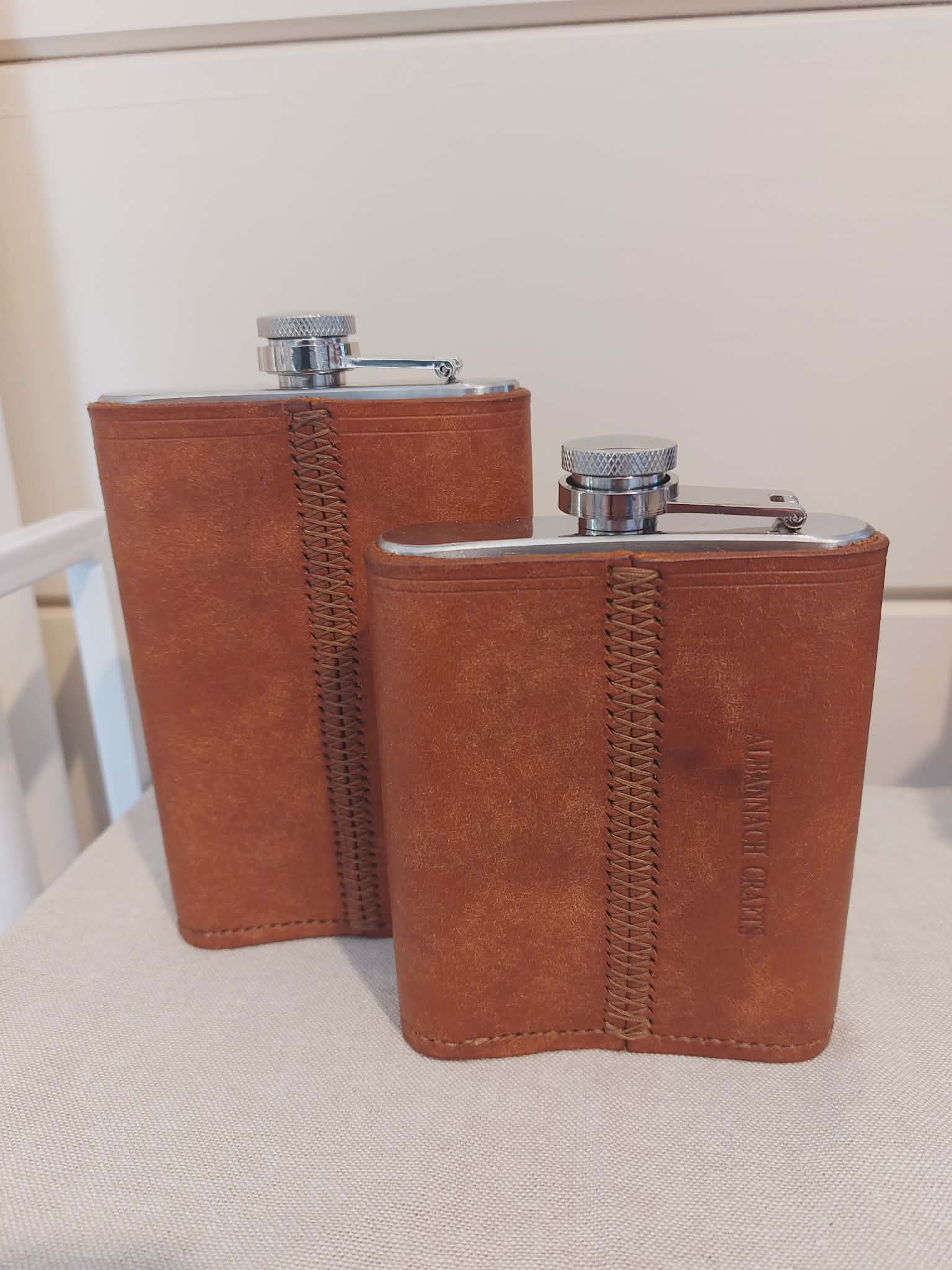 Leather Covered Hip Flask